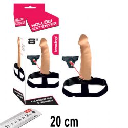 Hollow Extender 20 cm Boy Kaln Damarl Et Dokulu i Bo Belden Balamal Protez Penis AL-605-SKIN