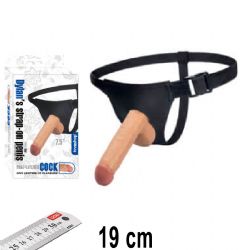 Dylans Strapon 19 cm Boy Ten Rengi Damarlı İçi Dolu Realistik Belden Bağlamalı Takma Penis AL-LS-095-BLS