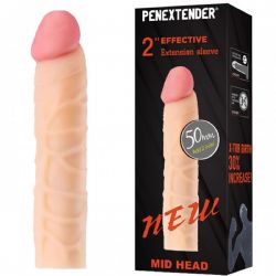 Penextender Realistik Et Dokulu 5 cm Uzatmali 17 cm Penis Kilifi C-0082