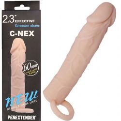 6 cm Uzatmali 17.5 cm Boyunda Realistik Dokulu Penis Kilifi C-0087