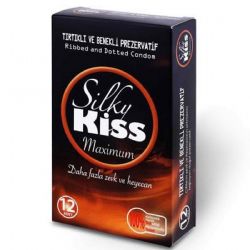 Silky Kiss Tırtıklı ve Benekli Prezervatifler: Ekstra Zevkli Kondomlar - 12 Adet Kutuda