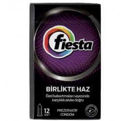 Fiesta Benekli Kabartmalı Prezervatifler: 12 Adet Kutuda Zevk Arttırıcı Kondomlar