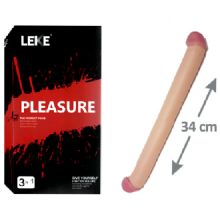 Pleasure 34 cm Boyunda Karşılıklı Çift Penis Başlı Dildo C-7167