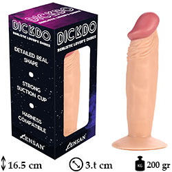 Dickdo 16.5 cm Boy 3.7 cm Çap Vantuzlu Anal Vajinal Yapay Penis C-7225