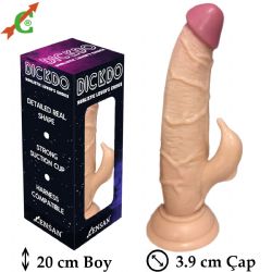 Dicdo 3.9 cm Çap Klitoris Uyarıcılı 20 cm penis C-7231