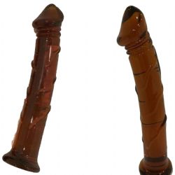 Kirilmaz Cam Damarli Penis Anal Vajinal Kullanim 15.5 cm Boy x 2.8 cm ap C-7540