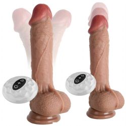 İleri Geri Oynar Başlı Isıtıcılı Şarjlı Kıkırdaklı 21 cm Realistik Penis 4.2 cm Çap C-CAMSI2