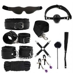 10 Para Siyah Renk Bdsm Feti Set C-CAMSMS5