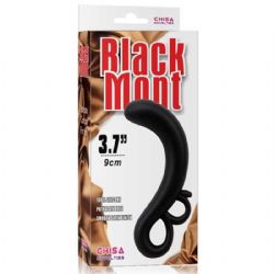 Black Mont 9 cm Boy 2.4 cm Çap G Noktası Uyarıcılı Siyah Cinsel Vibratör C-CH3034