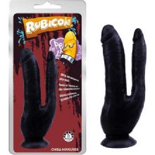 Rubicon 19.5 cm boy 3.1 cm Çap Et Dokulu Zenci Realistik Çatal Penis C-CH7116