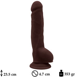 23.5 cm Boy 4.7 cm Çap Çift Katmanlı Büyük Kalın Realistik Zenci Dildo C-CH7297