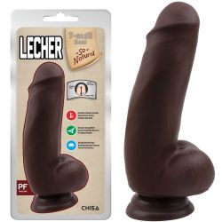 18 cm Boy 4.8 cm Çap Çift Katmanlı Gerçekçi Kıkırdaklı Vantuzlu Çok Kalın Zenci Dildo C-CH7298