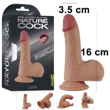 16 cm Boy 3.5 cm Çap Kıkırdak Yapılı Et Dokulu Bükülebilir Gerçekçi Penis C-LV4015