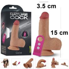 15 cm Boy 3.5 cm Çap Sese Duyarlı Şarjlı Titreşimli Kıkırdak Yapılı Et Dokulu Bükülebilir Gerçekçi Penis C-LV4021