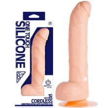 One Touch 20 cm G Noktası Uyarıcı Kablosuz Bütünleşik Gizli Kumandalı Vantuzlu Su Geçirmez Et Dokulu Realistik Dildo C-N7018T