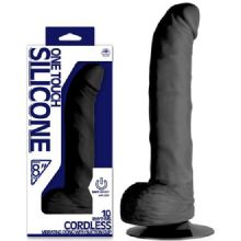 One Touch 20 cm G Noktası Uyarıcı Kablosuz Bütünleşik Gizli Kumandalı Vantuzlu Su Geçirmez Et Dokulu Realistik Zenci Dildo C-N7018Z