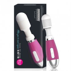 Xuanai Pembe Renk Sarjli Bklebilir Baslikli Wand Sex Masaj Aleti 18 cm x 3 c ap Vibratr C-X7329