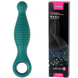 16 cm Boy x 4 cm ap Sarjli Tirtikli Anal Vibratr - Yesil | C-X7340