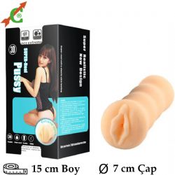 3D Super-Real Pussy Blue 15 cm Boy 7 cm Çap Realistik Suni Vajina C-X8002