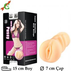 3D Super-Real Pussy Purple 15 cm Boy 7 cm Çap Realistik Suni Vajina C-X8003