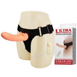 Ultra Passionate Harness 20 cm Boy x 3.5 cm ap Titresimli Realistik Strapon L-B1037