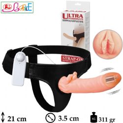 Ultra Passionate Harness 21 cm Boy 3.5 cm Çap 9 cm Uzatmalı Vajina Girişli Strapon L-B1084