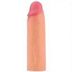 Nature Extender 4.5 cm Uzatmali 16.5 cmPremium Ten RengiSilikonPenis KilifiLLTU-LV4211F