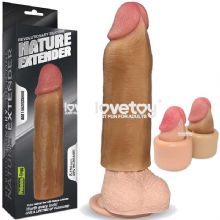 Nature Extender Ten Rengi Penisi 2.5 cm Daha Uzun %40 Daha Kalın Gösteren 16.5 cm Boyunda Realistik Et Dokulu Penis Kılıfı L-LV4211B