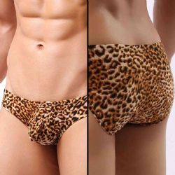 Leopar Desenli Erkek Slip MS7483