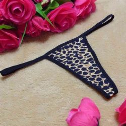 Leopar Desenli Kadin String - Vahsi ve Seksi Grnm MS7608