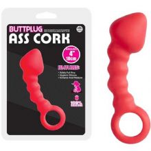 Ass Cork 10 cm Kırmızı Anal Vibratör C-1302