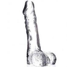 18 cm Seffaf Testisli Jel Dildo C-1347