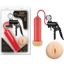 LUST PUMPER 20cm Derinlik Basınç Ölçerli Pistonlu Emiş Gücü Kuvvetli Vajina Girişli Penis Pompası C-443 +HEDİYE Kaydırıcı Krem ve Geciktirici Sprey