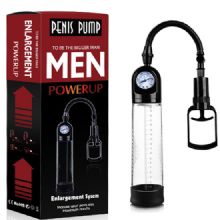 Men Powerup - 20 cm Boy 7 cm Çap Fanuslu Basınç Göstergeli Penis Pompası C-463