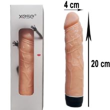 20 cm Boy 4 cm Kalınlık Titreşimli Et Dokulu Ekstra Tırtıklı Damarlı Vibratör C-7145A