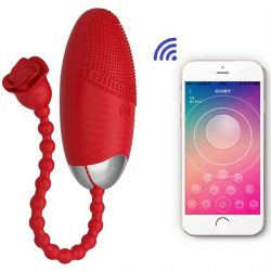 Telefon Kontroll Yumurta Vibrator - Kirmizi C-7362K