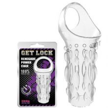 Get Lock Testis Kelepçeli Tırtıklı Penis Kılıfı C-CH0023