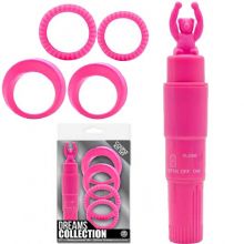 Dreams Collection - Klitoral Zevki Arttıran Mini Vibratör ve Penis Halkası Seti C-N3012P