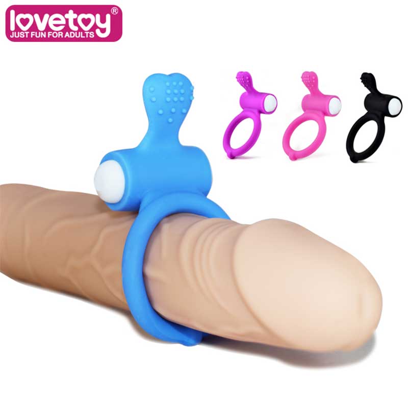 Klitoris Uyarıcılı Titreşimli Penis Yüzüğü L-LV1421