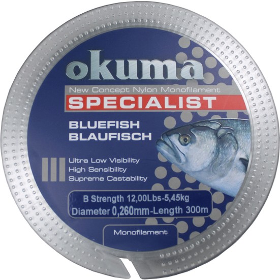 Okuma Bluefish 300 mt 16,90 lb 7,68 kg 0,31 mm Clear Misina