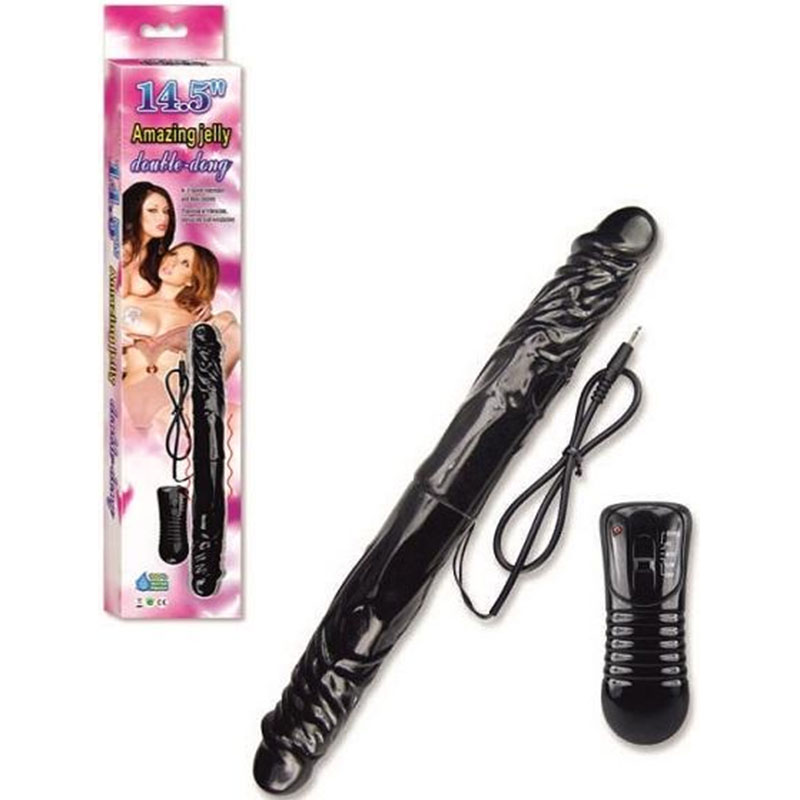 36,83 cm Boy 4,5 cm ap Titresimli ift Penis Basli Iri Realistik Vibratr L-U7023