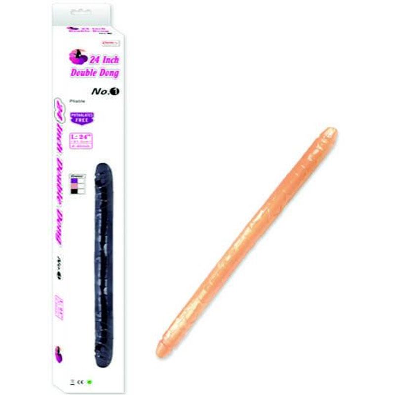 61 cm Boy Katlanabilir ift Tarafl Penis Bal Realistik Vibratr L-U7025